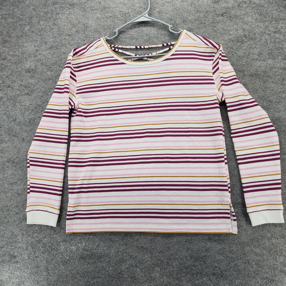 Maurices Shirt Womens XS Long Sleeve White Purple Striped
